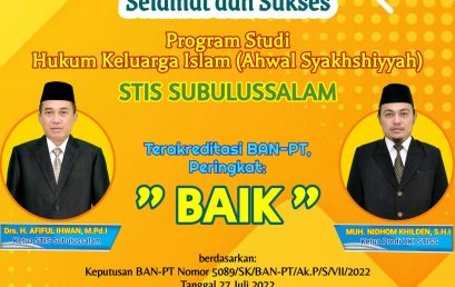 Menyusul Prodi HES, Kini Prodi HKI Terakreditasi BAN-PT Peringkat Baik
