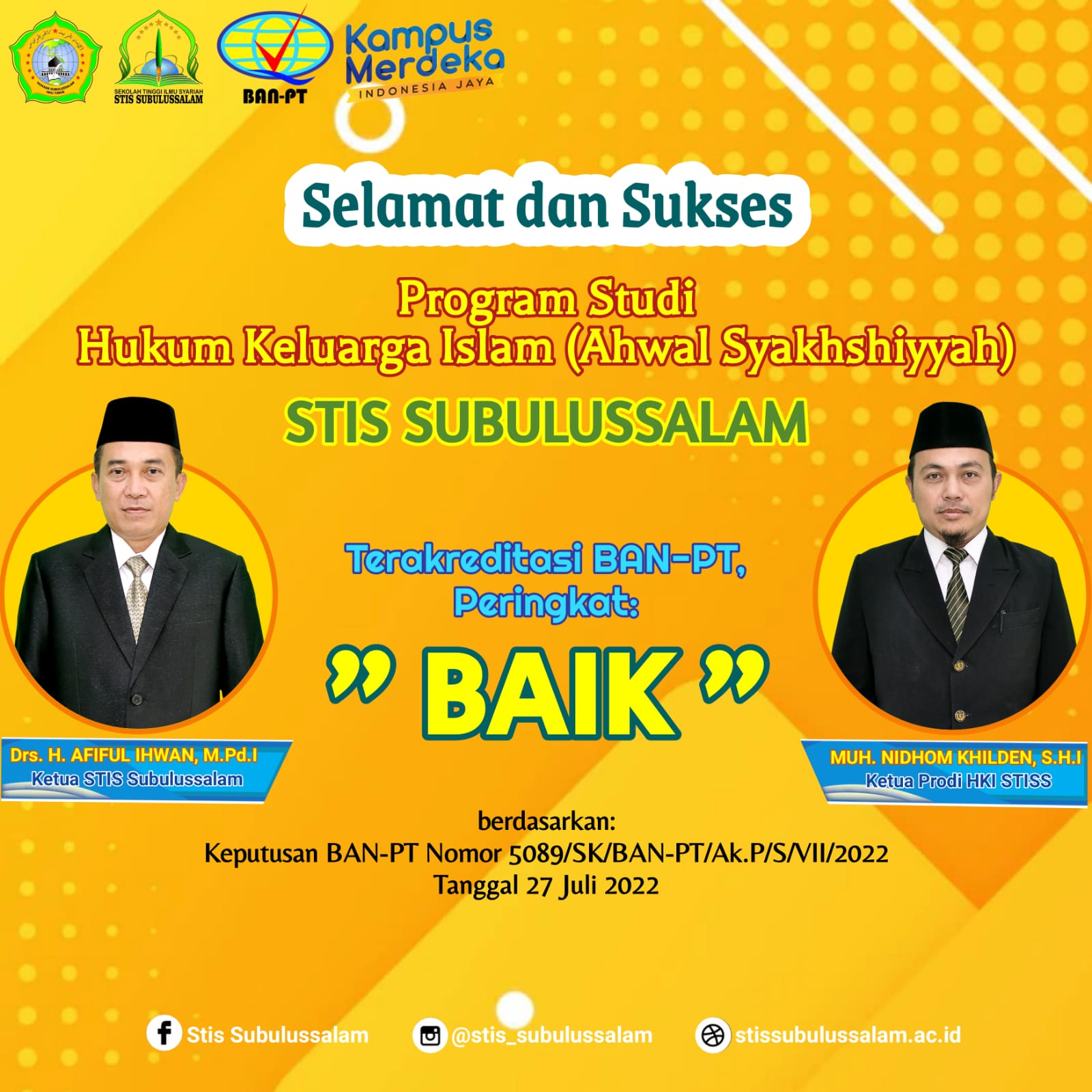 Menyusul Prodi HES, Kini Prodi HKI Terakreditasi BAN-PT Peringkat Baik Menyusul Prodi HES, Kini Prodi HKI Terakreditasi BAN-PT Peringkat Baik