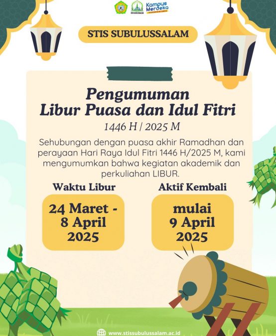 Pengumuman Libur Puasa dan Idul Fitri