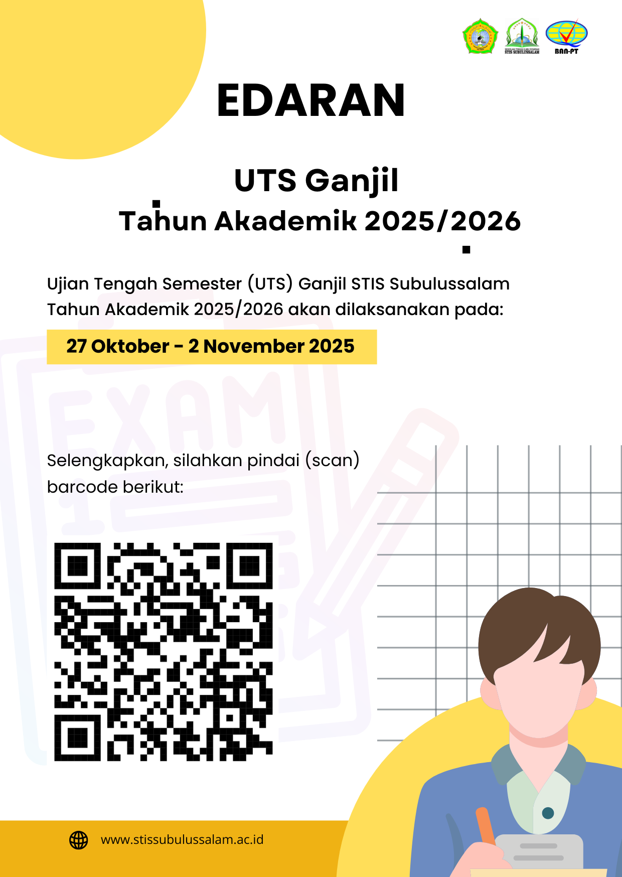 Edaran UTS Ganjil Tahun Akademik 2025/2026 Edaran UTS Ganjil Tahun Akademik 2025/2026