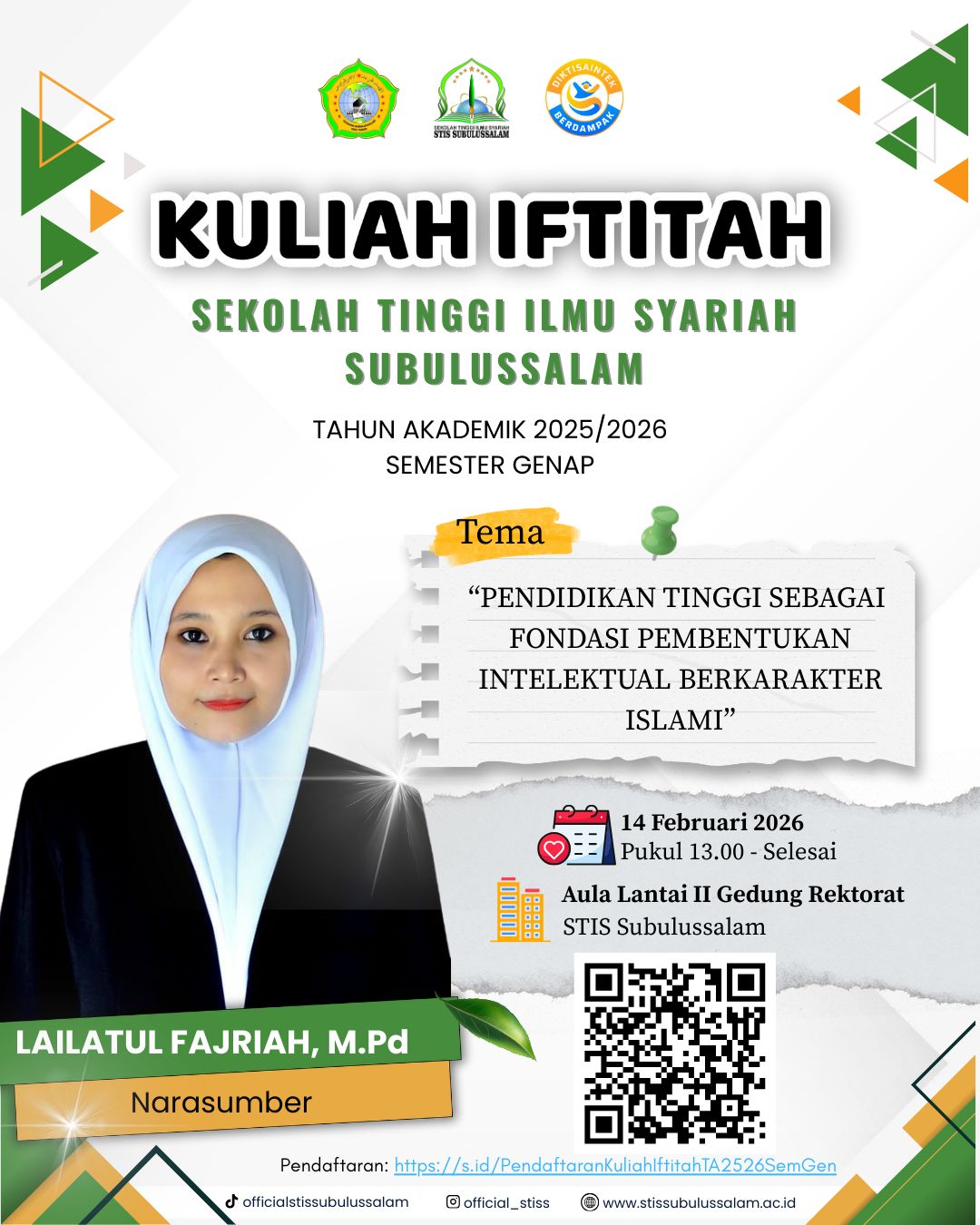 Pengumuman Kuliah Iftitah Semester Genap TA 2025/2026