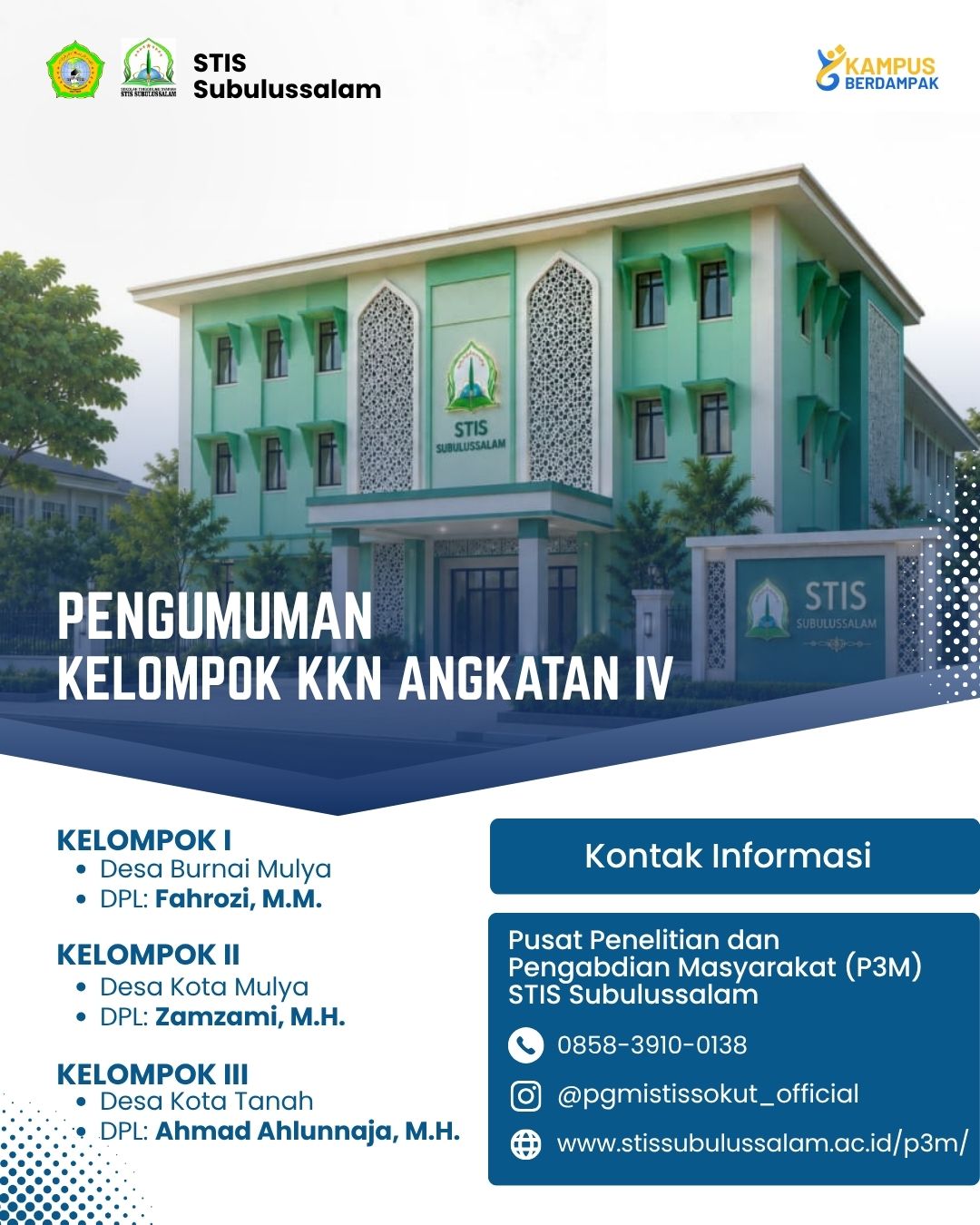 Pengumuman Kelompok KKN Angkatan IV Tahun 2026